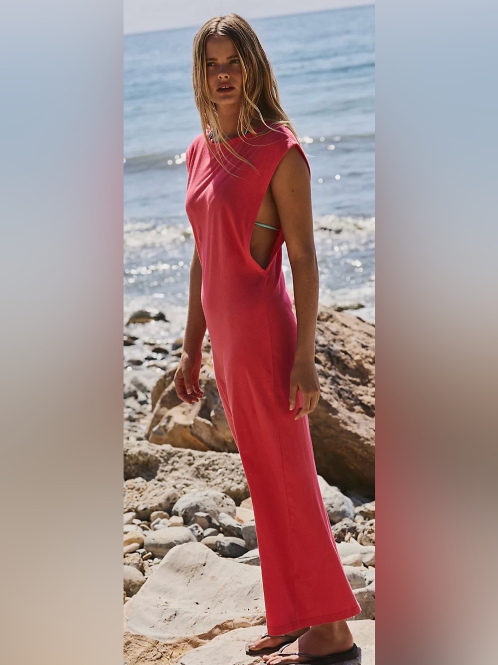 NWOT Free People Free-est Drift Street Cotton Jersey Maxi Dress